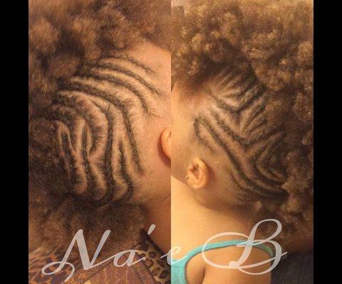 French braids into a Mohawk