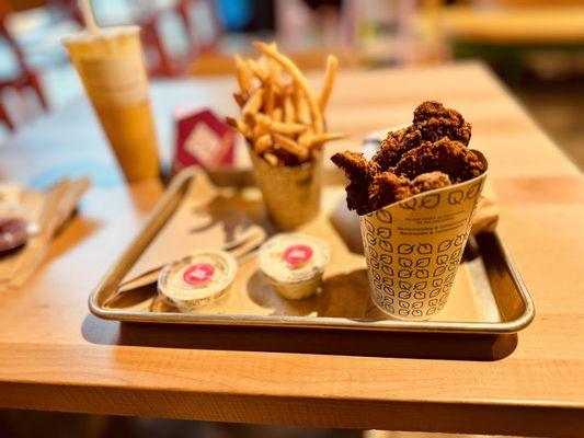 Chicken Littles and fries!