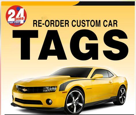 24hrs Custom Car Tags
