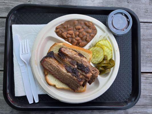 Brisket Plate with Ranch-Style Beans #2
