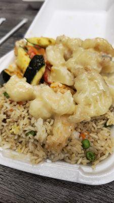 Spicy seafood and coconut shrimp so yummy!!!