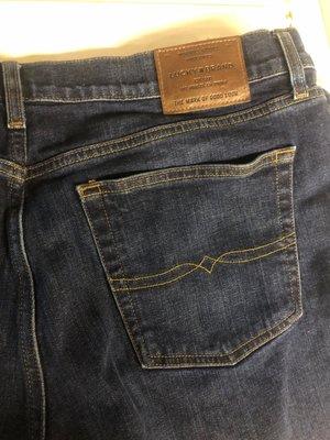 Great pair of Lucky brand jeans in my size. Wow flippin we. Duh...winning!