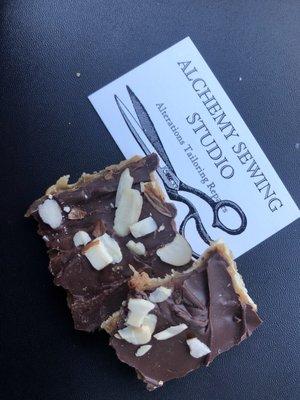 Her communication, personality and kindness all summed up in the candy:!")