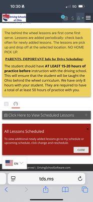 This is a screenshot of their website. They offer no in-cars. When you call, they say they only put them up once a month. Dishonest and rude