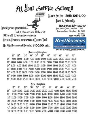 At Your Service Screens