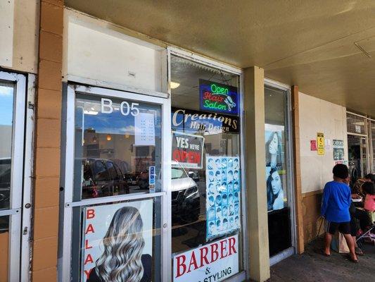 Barber shop entrance