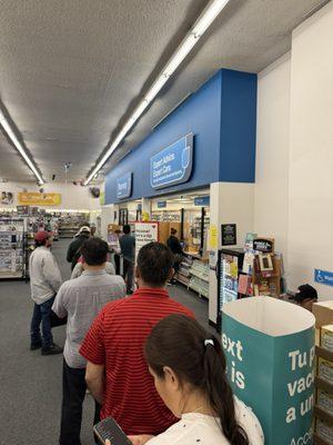 Long line and one person check out every time. Changing my store after this.