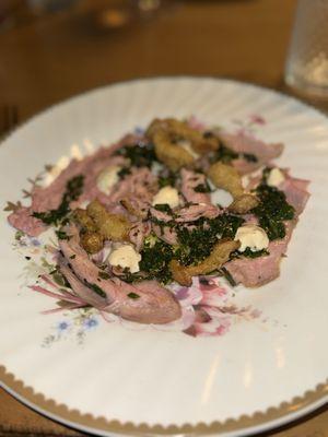 Duck carpaccio