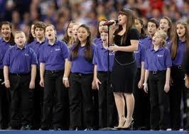 ICC performing with Kelly Clarkson at the Super Bowl XLVI