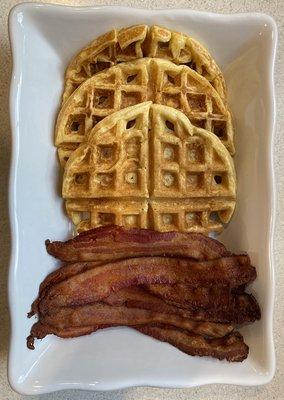 Yummy waffles & bacon