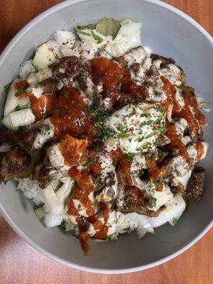 Spicy Lamb shawarma- prior to mixing items together