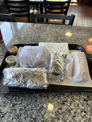 The food I ordered a big baby a Gyro sandwich El Paso, taco, and a hotdog