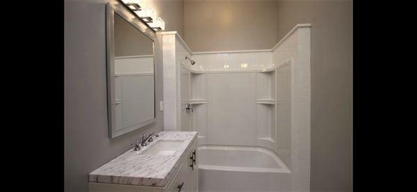 Nice and neat a new bathroom is always good