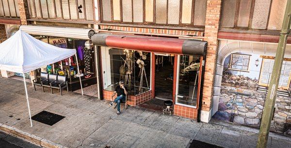 View of my art gallery from the street