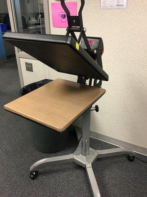 This is the press we use to make shirts