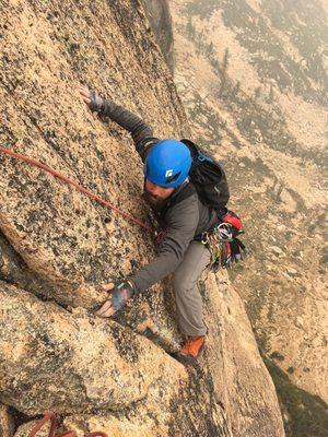 5.11 crux, West Face of North Early Winters Spire
