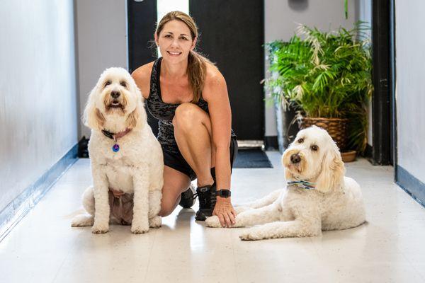 Owner of Geaux Play, Lisa and the mascots