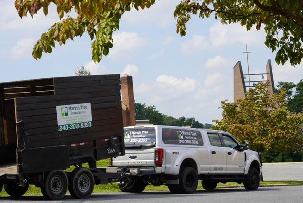 Leveling at a local church.