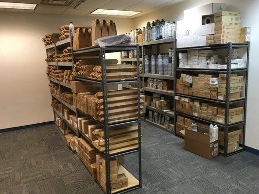 A few stocked items, we always remain stocked on the necessary parts to keep you up and running.