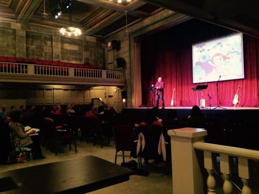 PFJamestown has their gatherings in the Willow Bay Theater downtown Jamestown, NY on Third St.