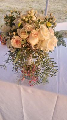 Beautiful Bridal boquet for my daughter. Schatzi was able to bring a vision to life. Thank you for making the day so special!!