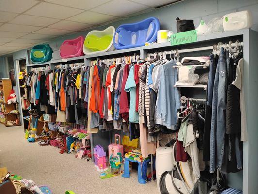 Boys clothes, baby, maternity, toys, books, puzzles and games for all ages, stuffed animals, and more in our Kids/Toy Room.