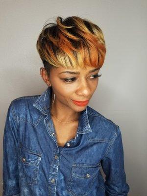 Designer Cut with Color block Coloring
