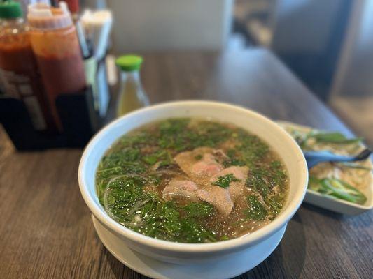 Medium pho with rare steak