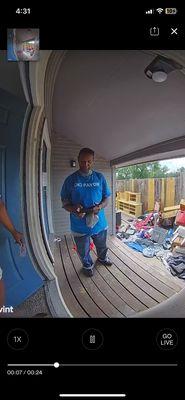 Filth they left in the walk way after kicking people out