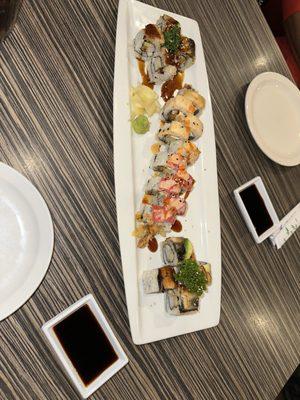 Dancing Eel Roll & Kiss of the Dragon Roll