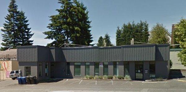 Office exterior and parking