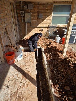 Getting our hands dirt bedding in mainline.
