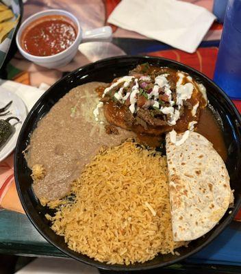 My dinner - not what I expected, but I am not fussy about my food.