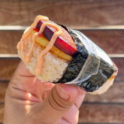 Danmuji Teriyaki Musubi with Musubi Libre Kimchi Mayo