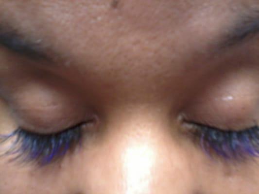 Colored Eyelashes in Purple