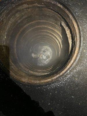 Cleaned grease trap.