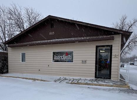 IFCU'S Rapid City, SD branch during the snowfall.