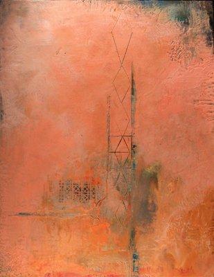 EGYPTIAN, 40" x 31", encaustic & oil/ board