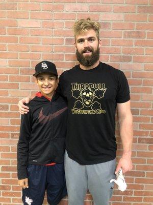 Matt Davidson getting a little workout in at Frozen Ropes.