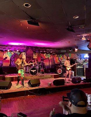 Stage and room to dance/stand.