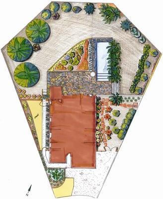 Hand Drawing of entire House Landscape