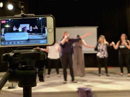 We stream our services online via Facebook live