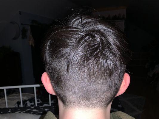 This is the back of the fade.