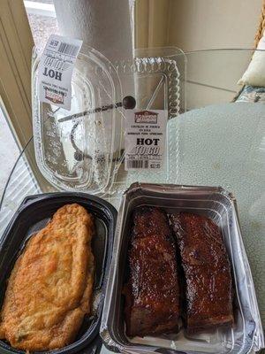 Chile Rellano $5.99 (HUGE, delicious) + BBQ Spareribs $12.35(oh man, they are perfect!)