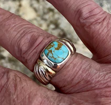 Yurman ring with new stone.