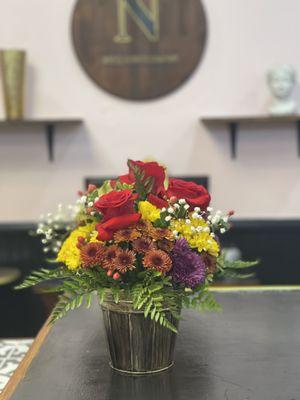 Small fall arrangement.