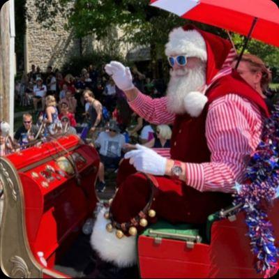 Santa at a Parade.