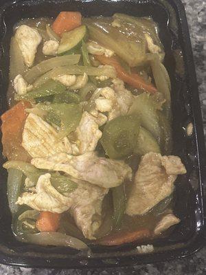 Chicken curry with onions