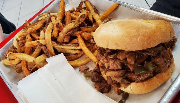 Bonfire BBQ - fresh cut fries, sweet tea ($15.39)