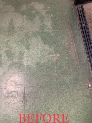 Before & After Commercial Floor Stripping & Waxing in Santa Ana, CA